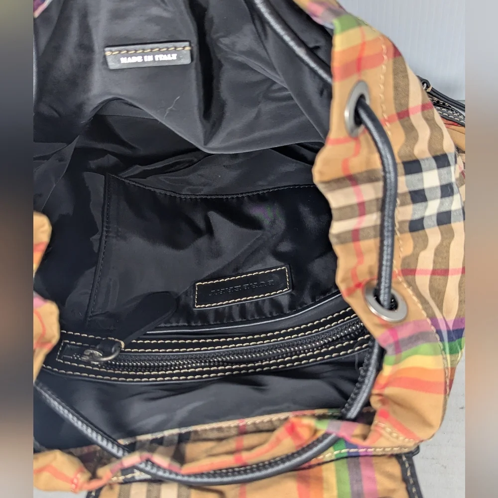 Burberry Rainbow Check Rucksack Backpack